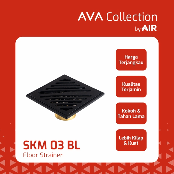 FLOORDRAIN AVA SKM 03 SS BLACK